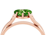 Rose gold Heart Cut Peridot Solitaire Twist Band Prong Setting Ring_40