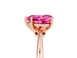 Rose gold Heart Cut Pink Sapphire Solitaire Engagement Ring with Classic Band and Four-Prong Setting_29