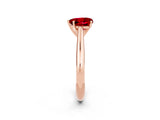 Rose gold Heart Cut Ruby Solitaire Engagement Ring with Cathedral Setting and Four-Prong Mount_32