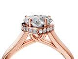 Rose gold Heart Cut Solitaire Diamond Engagement Ring with Four-Prong Setting and Tapered Band_7