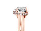 Rose gold Heart Cut Solitaire Diamond Engagement Ring with Four-Prong Setting and Tapered Band_8