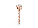 Rose gold Heart Cut Solitaire Diamond Ring with Infinity Twist Band and Four-Prong Setting_15