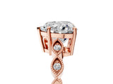 Rose gold Heart Cut Solitaire Diamond Ring with Infinity Twist Band and Four-Prong Setting_18
