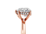Rose gold Heart Cut Solitaire Diamond Ring with Prong Setting and Plain Band_8