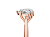 Rose gold Heart Cut Solitaire Diamond Ring with Six-Prong Setting and Classic Band_8