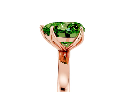Rose gold Heart Cut Solitaire Diamond Ring with Thin Band and Four-Prong Setting_5