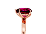 Rose gold Heart Cut Solitaire Diamond Ring with Thin Band and Four-Prong Setting_5