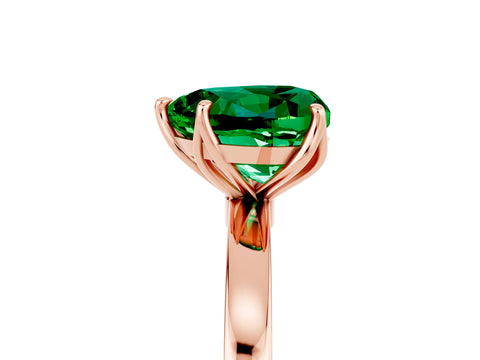 Rose gold Heart Cut Solitaire Diamond Ring with Thin Band and Four-Prong Setting_5