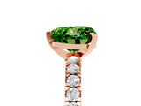 Rose gold Heart Cut Solitaire Diamond with Pavé Band and Four-Prong Setting_5