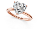 Rose gold Heart Cut Solitaire Engagement Ring with Four-Prong Setting and Classic Band_41