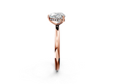Rose gold Heart Cut Solitaire Engagement Ring with Four-Prong Setting and Classic Band_42