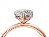 Rose gold Heart Cut Solitaire Engagement Ring with Four-Prong Setting and Classic Band_44