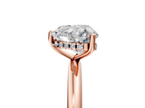 Rose gold Heart Cut Solitaire Engagement Ring with Four-Prong Setting and Classic Band_45