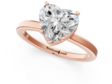 Rose gold Heart Cut Solitaire Engagement Ring with Four-Prong Setting on a Classic Band_37