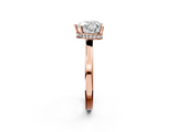 Rose gold Heart Cut Solitaire Engagement Ring with Four-Prong Setting on a Classic Band_38