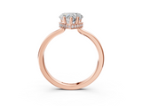 Rose gold Heart Cut Solitaire Engagement Ring with Four-Prong Setting on a Classic Band_39