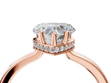 Rose gold Heart Cut Solitaire Engagement Ring with Four-Prong Setting on a Classic Band_40