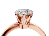 Rose gold Heart Cut Solitaire Engagement Ring with Six-Prong Setting and Tapered Band_7