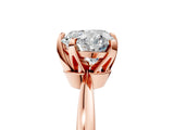 Rose gold Heart Cut Solitaire Engagement Ring with Six-Prong Setting and Tapered Band_8