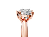 Rose gold Heart Cut Solitaire Engagement Ring with Tapered Band and Four-Prong Setting 5