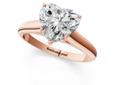 Rose gold Heart Cut Solitaire Engagement Ring with Tapered Band and Four-Prong Setting_4