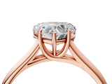 Rose gold Heart Cut Solitaire Engagement Ring with Tapered Band and Four-Prong Setting_7