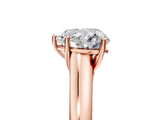 Rose gold Heart Cut Solitaire Engagement Ring with Tapered Band and Four-Prong Setting_8