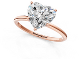 Rose gold Heart Cut Solitaire Engagement Ring with Thin Band and Four-Prong Setting_4