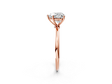 Rose gold Heart Cut Solitaire Engagement Ring with Thin Band and Four-Prong Setting_5