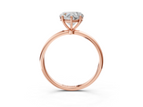 Rose gold Heart Cut Solitaire Engagement Ring with Thin Band and Four-Prong Setting_6