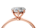 Rose gold Heart Cut Solitaire Engagement Ring with Thin Band and Four-Prong Setting_7