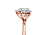 Rose gold Heart Cut Solitaire Engagement Ring with Thin Band and Four-Prong Setting_8