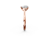 Rose gold Heart Cut Solitaire Ring with Cathedral Band and Four-Prong Setting_67