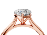 Rose gold Heart Cut Solitaire Ring with Cathedral Band and Four-Prong Setting_69