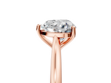 Rose gold Heart Cut Solitaire Ring with Cathedral Band and Four-Prong Setting_70