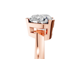 Rose gold Heart Cut Solitaire Ring with Four-Prong Setting and Classic Band_95