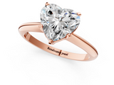 Rose gold Heart Cut Solitaire Ring with Four-Prong Setting on a Classic Band_72