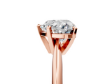 Rose gold Heart Cut Solitaire Ring with Four-Prong Setting on a Classic Band_76