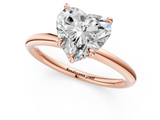 Rose gold Heart Cut Solitaire Ring with Thin Band and Four-Prong Setting_37