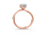 Rose gold Heart Cut Solitaire Ring with Thin Band and Four-Prong Setting_39