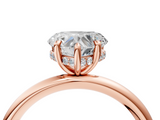 Rose gold Heart Cut Solitaire Ring with Thin Band and Four-Prong Setting_40