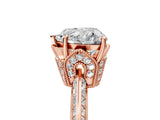Rose gold Heart Cut Solitaire Split Shank Pave Diamond Engagement Ring with Four-Prong Setting_14
