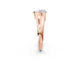 Rose gold Heart Cut Solitaire Tension Set Diamond Ring with Split Shank Band_17