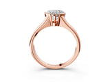 Rose gold Heart Cut Solitaire Tension Set Diamond Ring with Split Shank Band_18