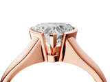 Rose gold Heart Cut Solitaire Tension Set Diamond Ring with Split Shank Band_19