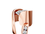 Rose gold Heart Cut Solitaire Tension-Set Diamond Split Shank Ring_20