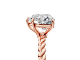 Rose gold Heart Cut Solitaire Twisted Band 4-Prong Ring_20