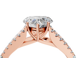 Rose gold Heart Cut Split Shank Pave Diamond Engagement Ring with Four-Prong Setting_32