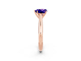 Rose gold Heart Cut Tanzanite Solitaire Engagement Ring with Cathedral Setting and Four-Prong Mount_32