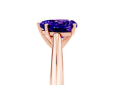 Rose gold Heart Cut Tanzanite Solitaire Engagement Ring with Cathedral Setting and Four-Prong Mount_35